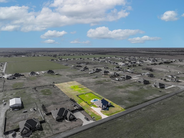 aerial view featuring a rural view