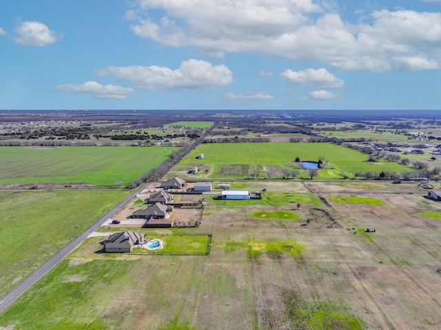 drone / aerial view with a rural view