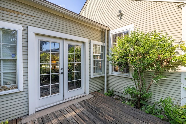 deck with french doors