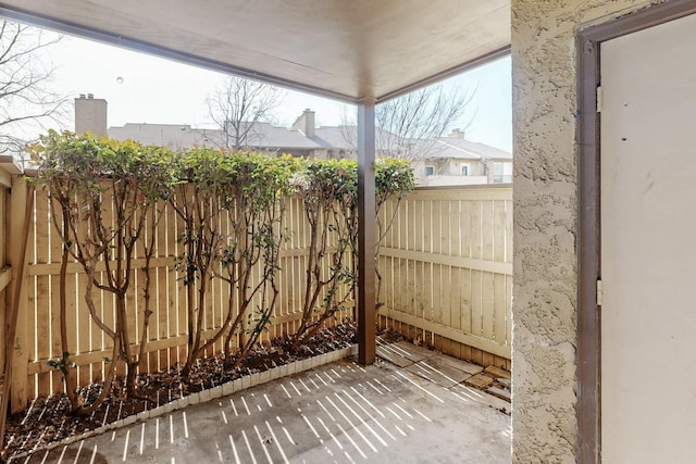 view of patio / terrace with fence