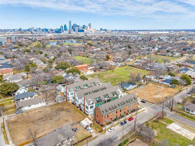 birds eye view of property featuring a view of city