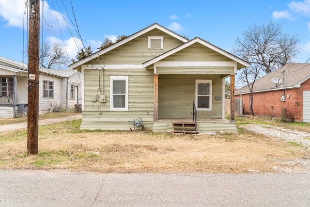 bungalow with covered porch