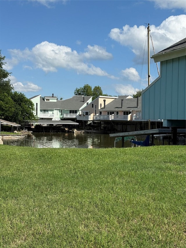 676 Harbor Dr, Azle, TX 76020 - view of green lawn with a water view
