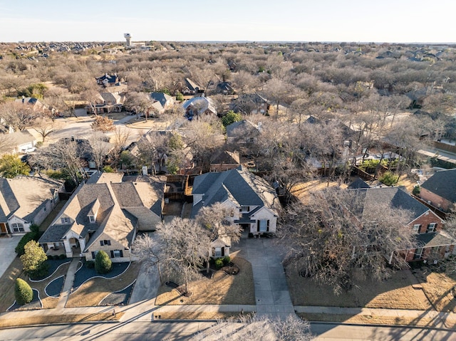 aerial view with a residential view