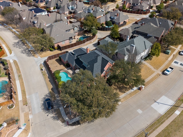 aerial view featuring a residential view