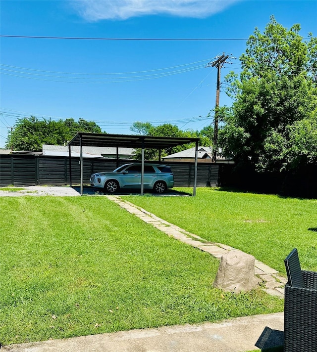 1216 Fuller Dr, Dallas, TX 75218 - view of car parking with fence, a carport, and driveway