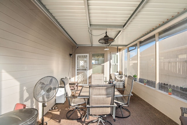 view of sunroom