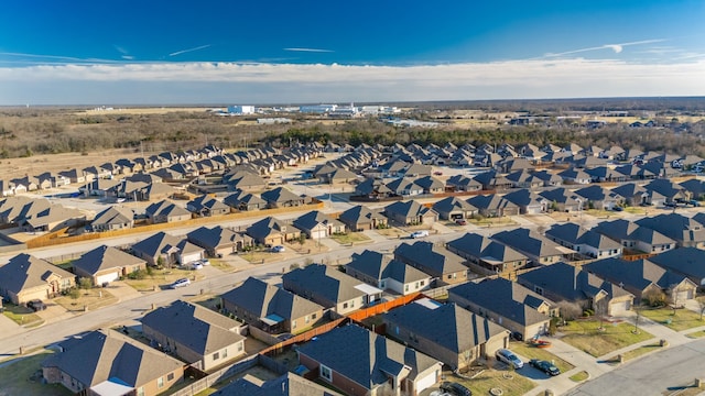 bird's eye view with a residential view