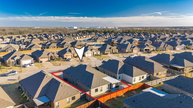 aerial view featuring a residential view