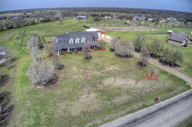 bird's eye view featuring a rural view