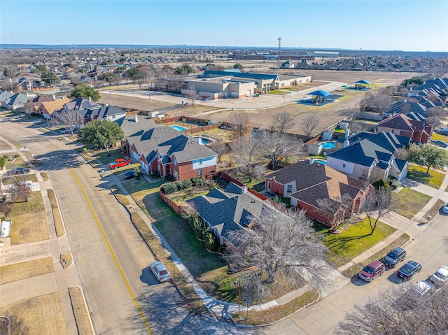 bird's eye view with a residential view