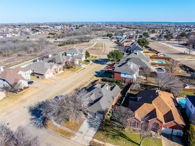 drone / aerial view featuring a residential view