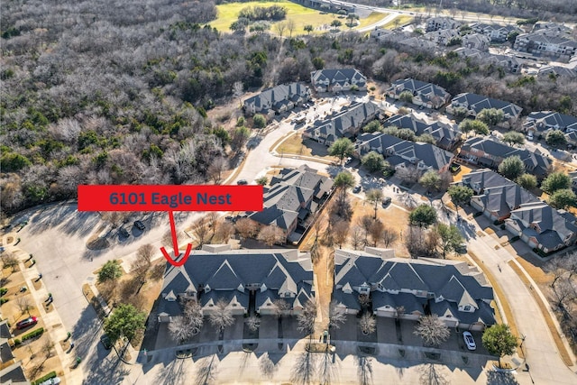 drone / aerial view with a residential view
