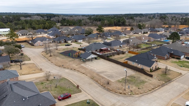 drone / aerial view with a residential view