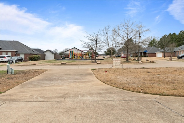 view of yard with playground community