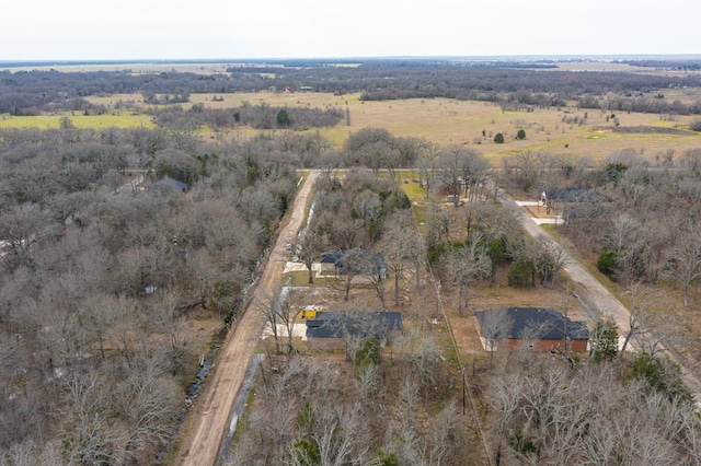 drone / aerial view featuring a rural view