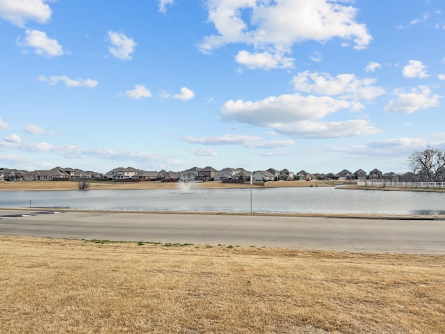 property view of water with a residential view