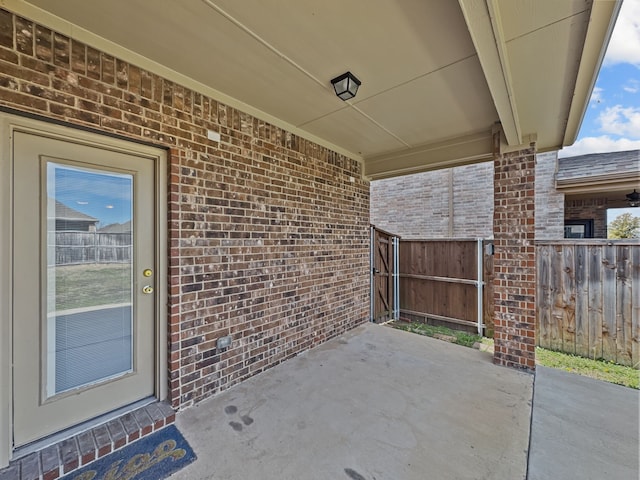 view of patio with fence