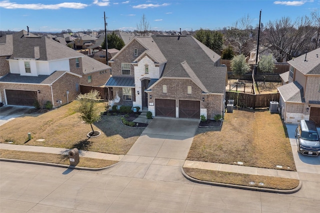 aerial view with a residential view