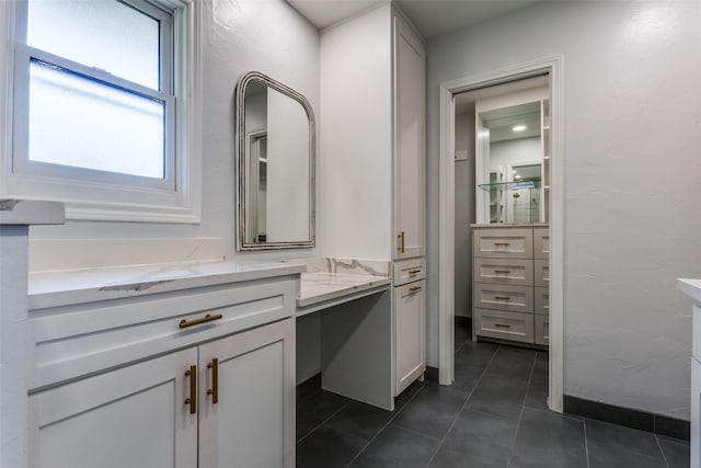 bathroom featuring vanity and tile patterned floors