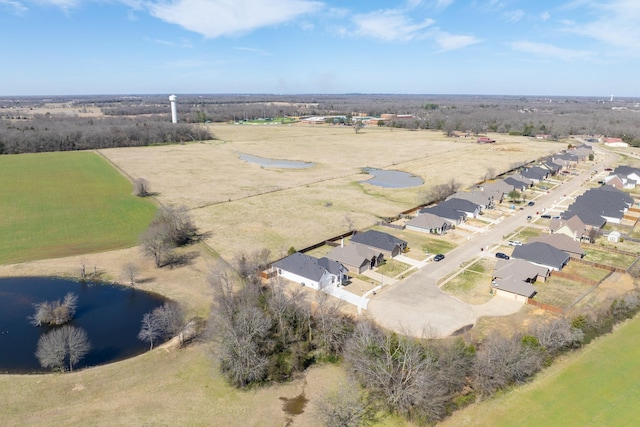 aerial view with a residential view