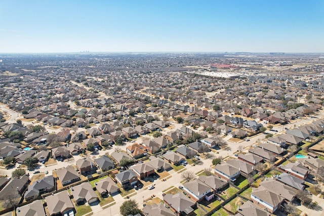 bird's eye view with a residential view