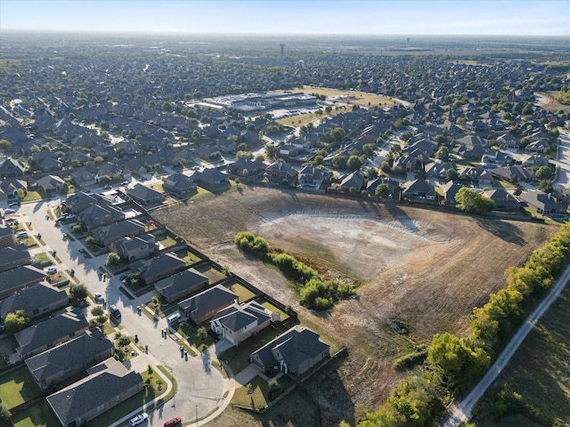 drone / aerial view with a residential view