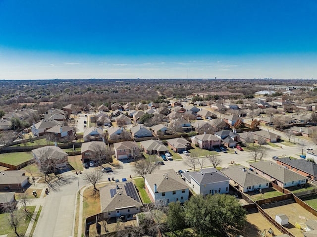 drone / aerial view with a residential view