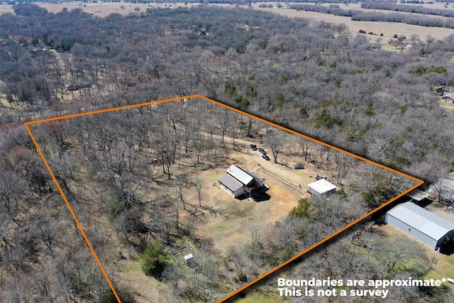 drone / aerial view featuring a rural view