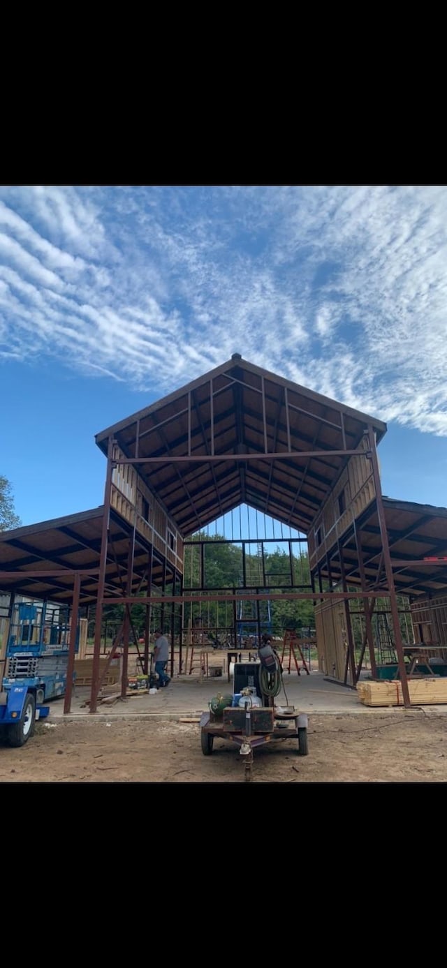 view of property's community with a carport