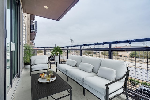 balcony featuring outdoor lounge area