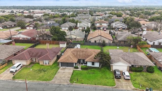 drone / aerial view featuring a residential view