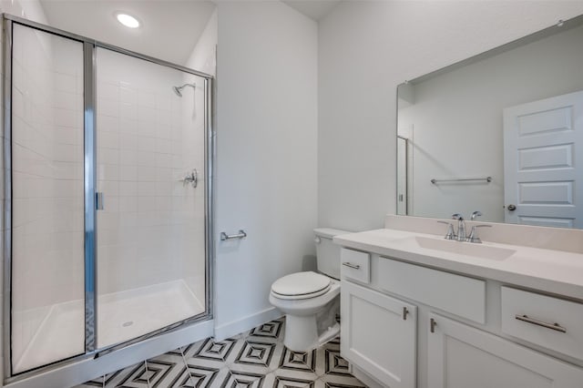 2009 Dappled Grey Ave, Aubrey, TX 76227 - full bathroom with vanity, a shower stall, and recessed lighting