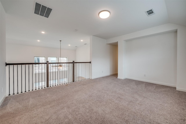 2009 Dappled Grey Ave, Aubrey, TX 76227 - carpeted empty room with recessed lighting and vaulted ceiling