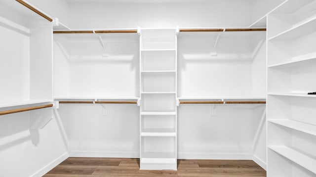 spacious closet with wood finished floors