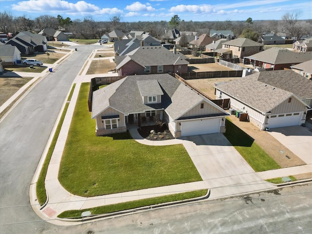 drone / aerial view featuring a residential view