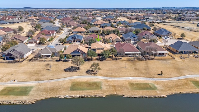 8912 Landmark Ln, Denton, TX 76207 - aerial perspective of suburban area featuring a nearby body of water