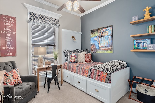 162 Captain Hm Shreve, Shreveport, LA 71115 - bedroom featuring light carpet, crown molding, and baseboards