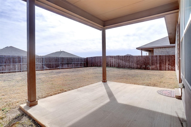 view of patio / terrace with a fenced backyard