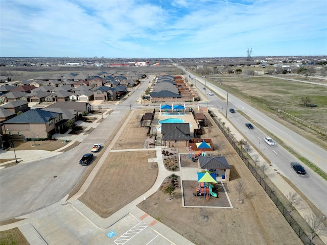 drone / aerial view featuring a residential view