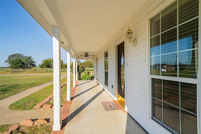 view of patio / terrace with a porch