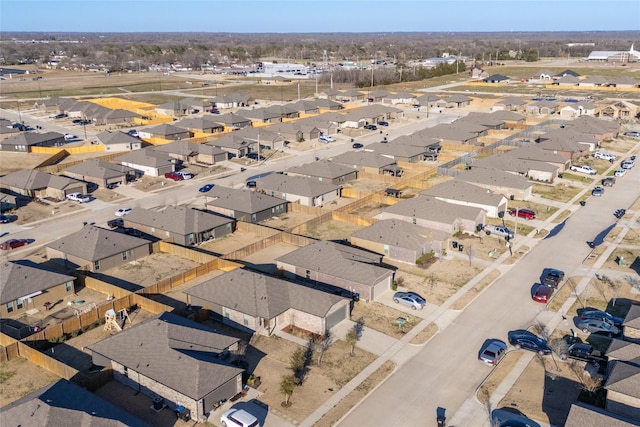 drone / aerial view with a residential view