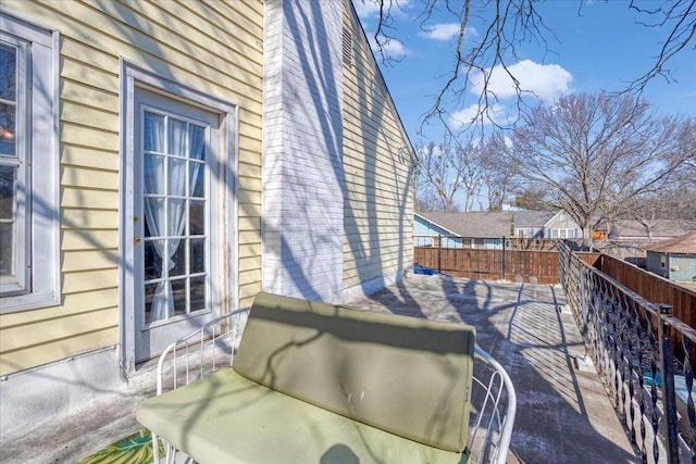 view of patio / terrace with fence