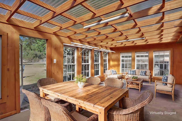 sunroom with a healthy amount of sunlight