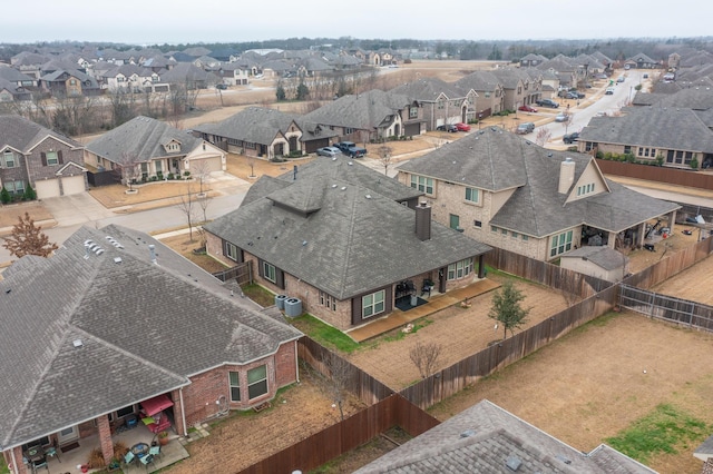 drone / aerial view with a residential view