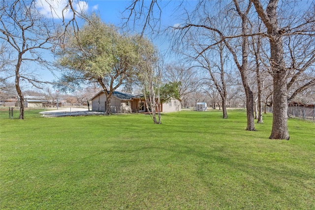 view of yard with an attached garage