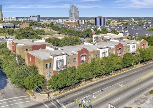 drone / aerial view featuring a view of city