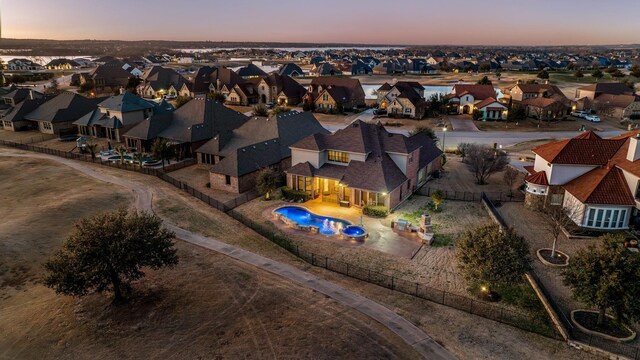 6055 The Resort Blvd, Fort Worth, TX 76179 - aerial perspective of suburban area with a pool area