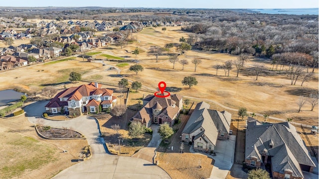 drone / aerial view with a residential view