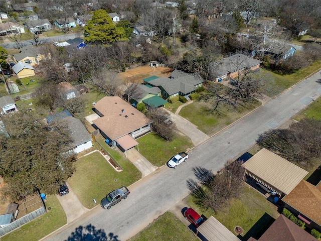 bird's eye view featuring a residential view